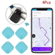 JUNWELL 4Pcs Anti-Lost tracker, GPS Pro trackr, Wireless Bluetooth 4.0 tracking ,Wallet Keys Pet Finder, find my keys